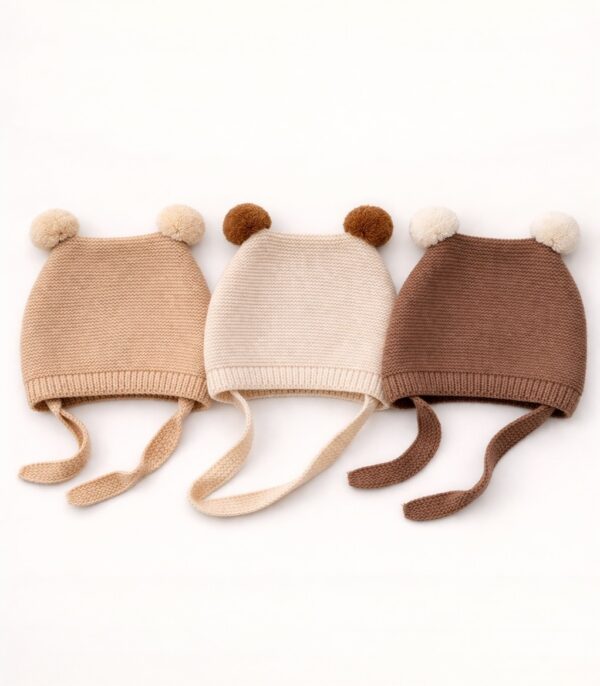 Шапочка з помпонами